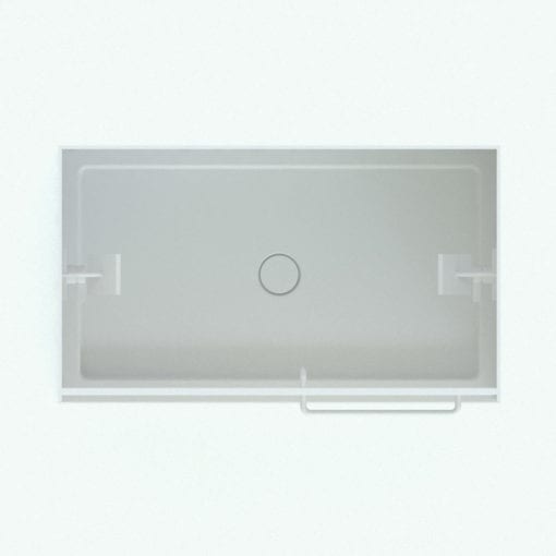 Revit Family / 3D Model - Modern Dual-Single Shower Top View