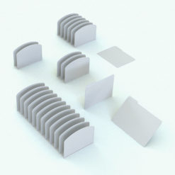 Revit Family / 3D Model - Vertical Desktop Organizer Variations