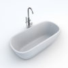 Revit Family / 3D Model - Curved Bathtub 1 Rendered in Vray