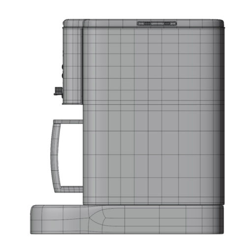 Revit Family / 3D Model - Cubic Coffee Station Side View