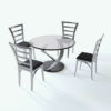 Revit Family / 3D Model - Twisted Base Dining Set Rendered in Vray